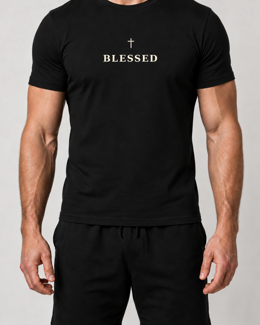 Blessed — Men's Thanksgiving Tee — Black