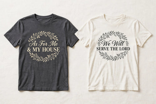 As For Me & My House — Men's Couples Tee concept art