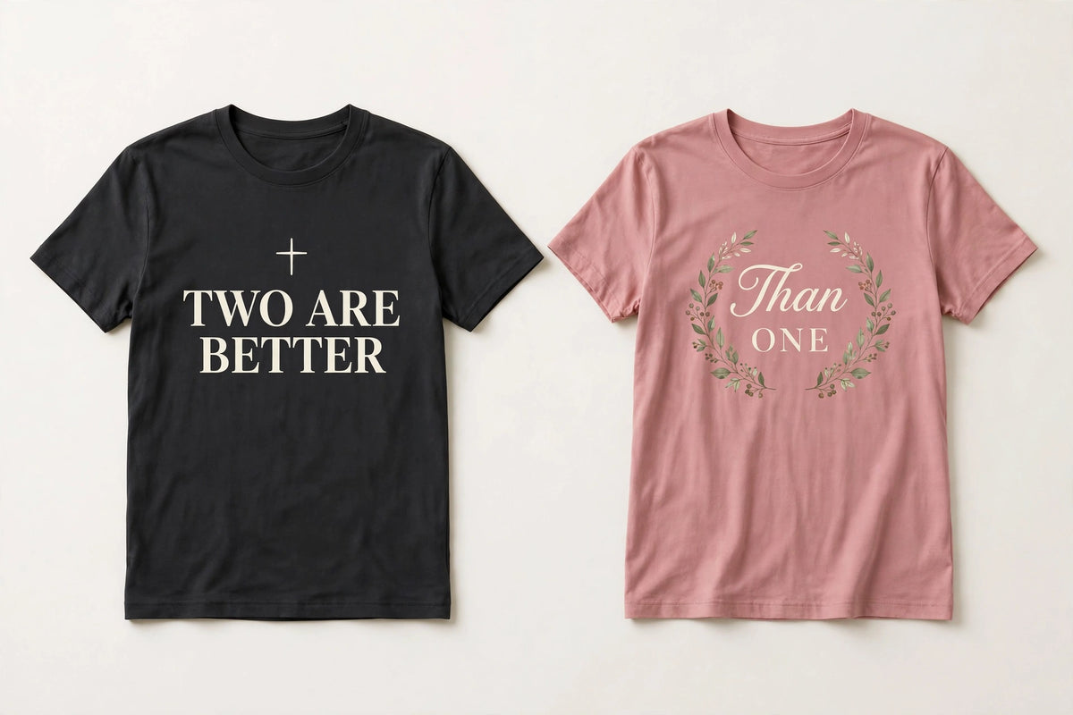 Two Are Better — Men's Couples Tee concept art