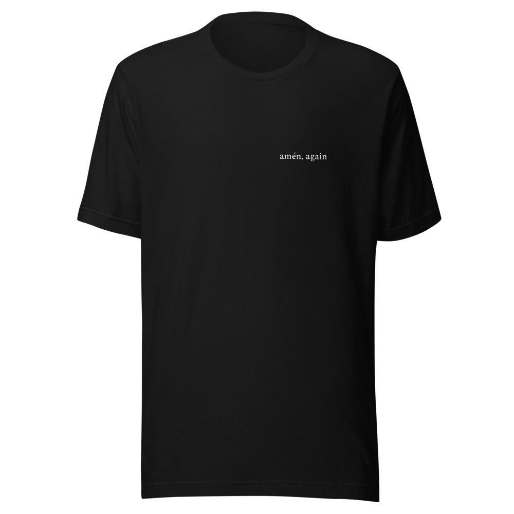 Amén, Again — Men's Faith Tee — Black