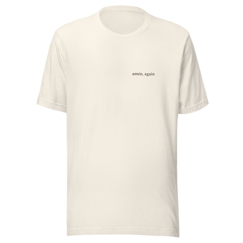 Amén, Again — Men's Faith Tee — Vintage White