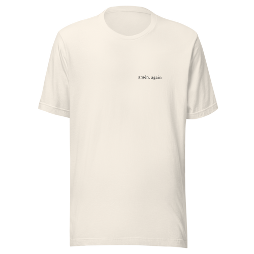 Amén, Again — Men's Faith Tee — Vintage White