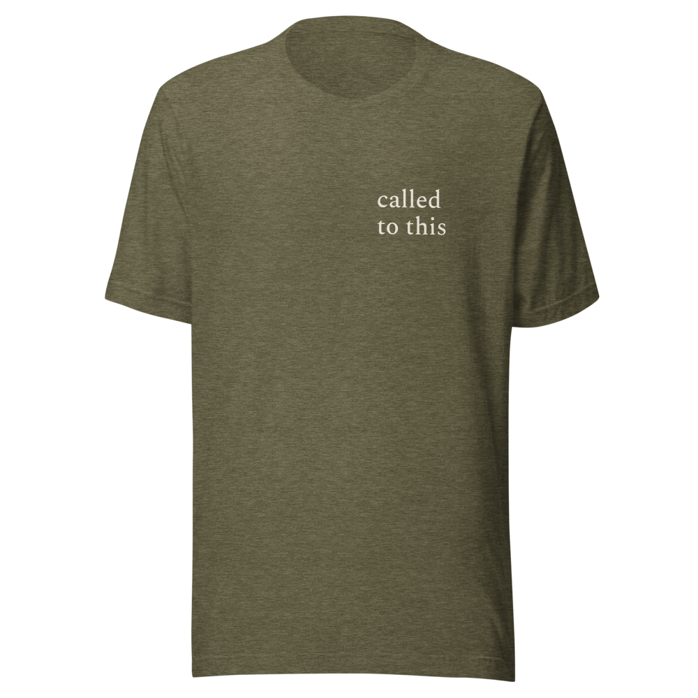 Called To This — Men's Faith Tee — Heather Olive