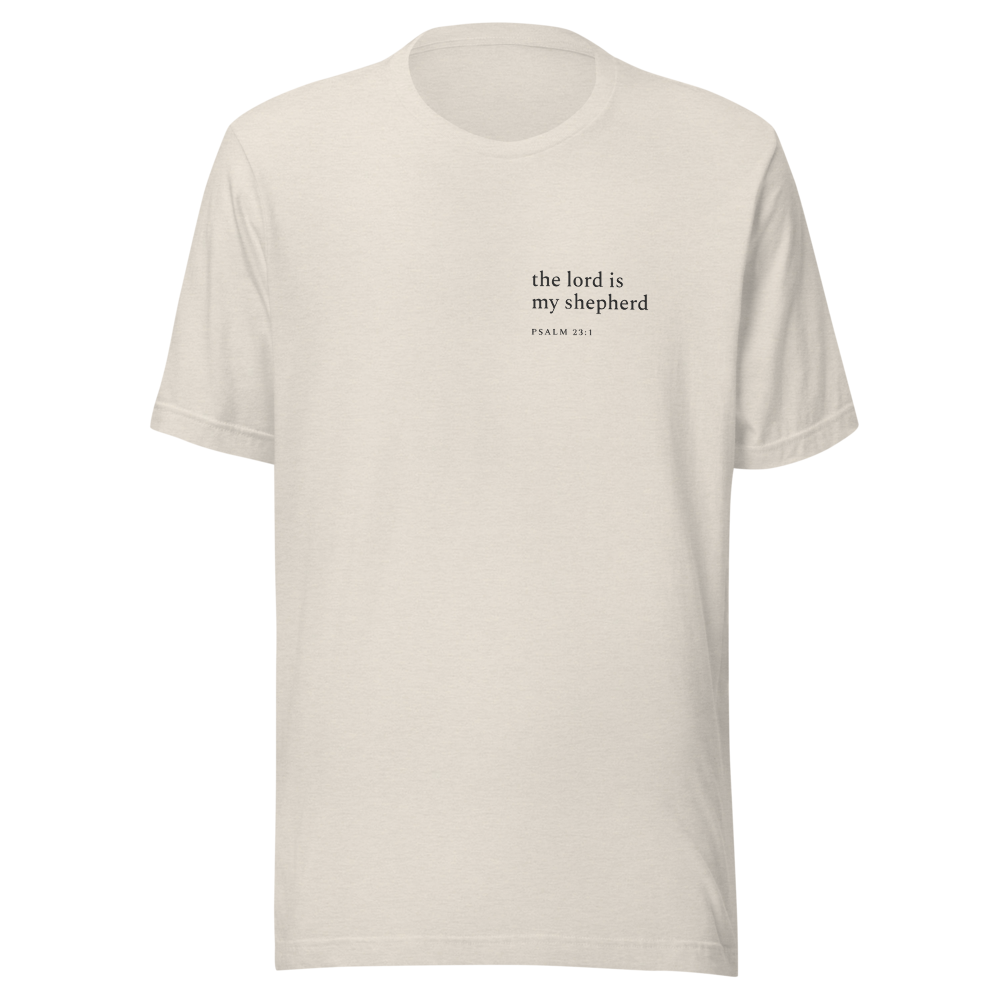 The Lord Is My Shepherd — Psalm 23 Tee — Heather Dust