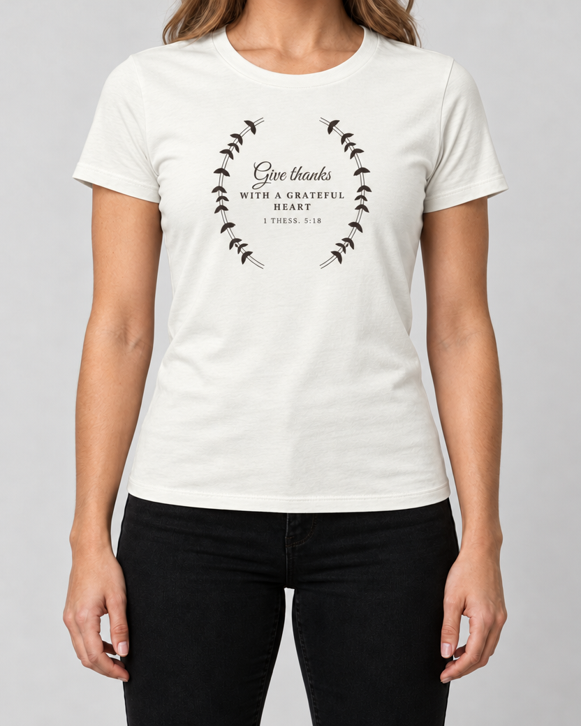 Give Thanks — Women's Thanksgiving Tee