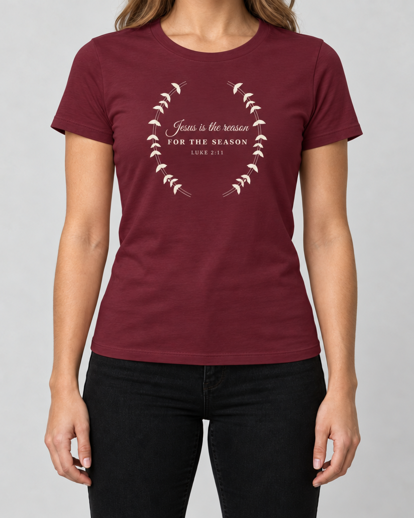 Jesus Is the Reason — Women's Christmas Tee