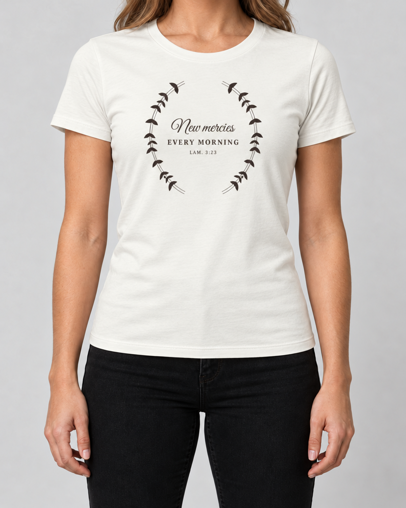 New Mercies — Women's Tee — Vintage White